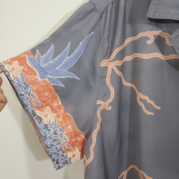 UO BDG Asher Satin Printed Souvenir Shirt NWT XL Boho Tiger Button Down Casual - Picture 6 of 13